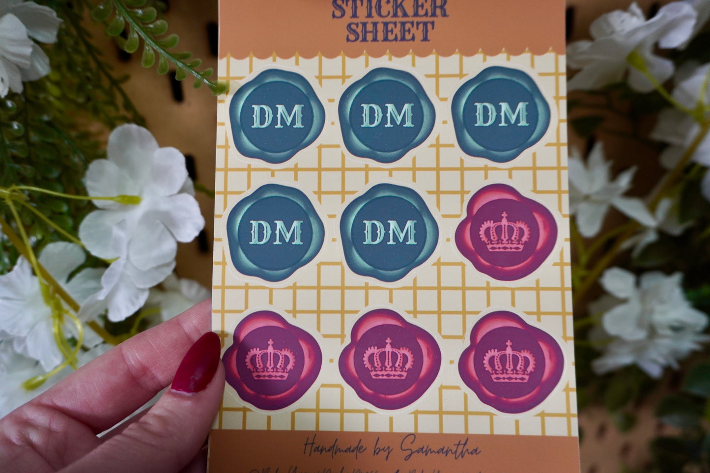 Kingly & DM wax seal sticker sheet