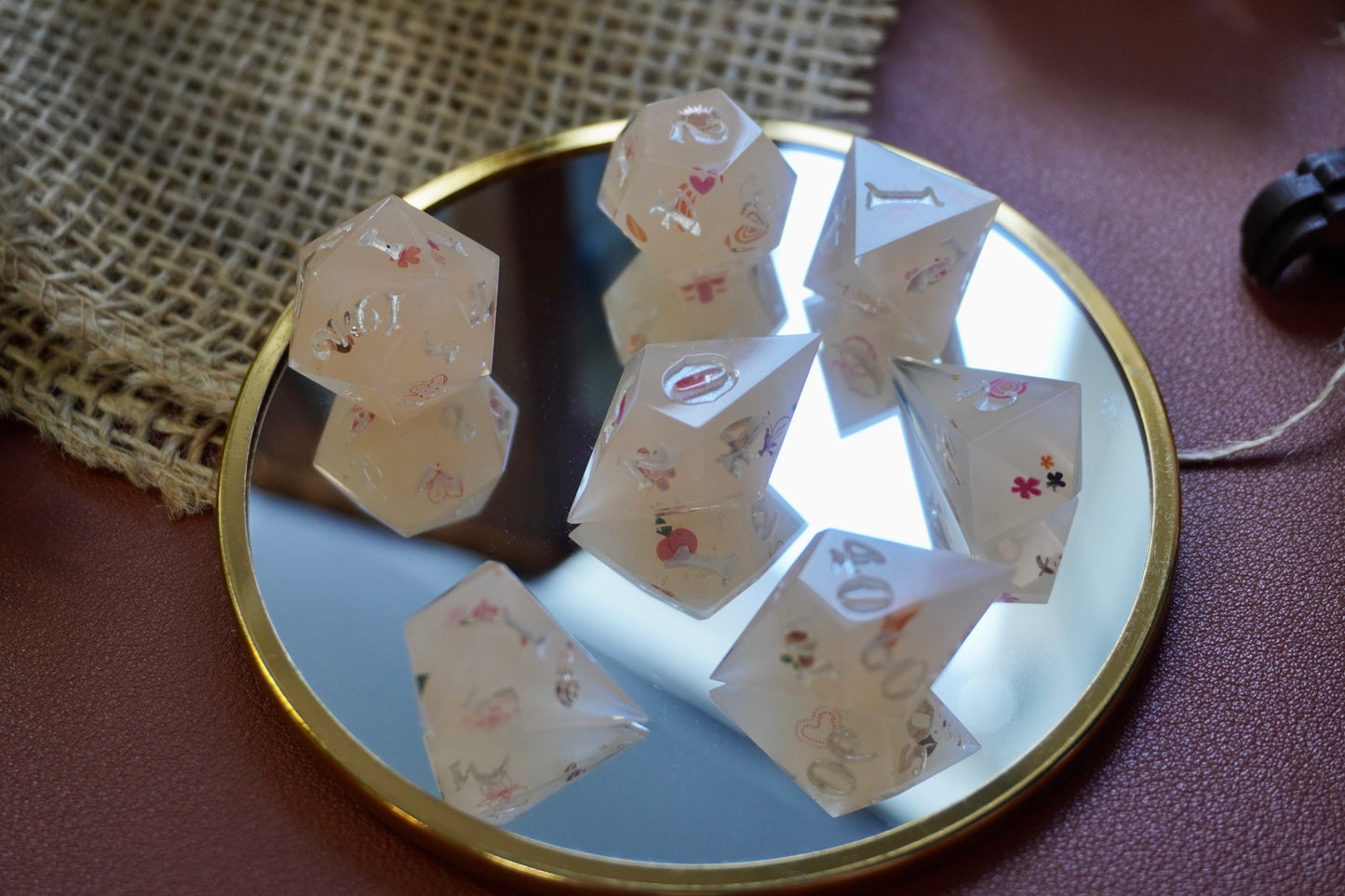 Peachy dream dice set