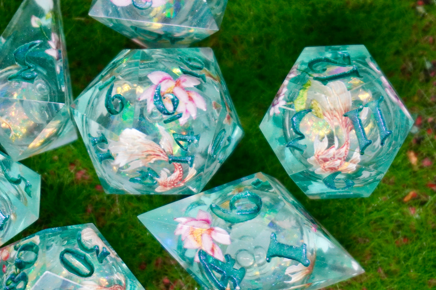 Into the koi pond bleu
