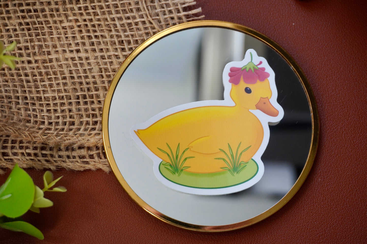 Little duckling whit flower hat