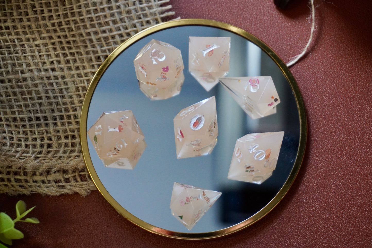 Peachy dream dice set
