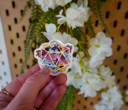 Geometric with flowers