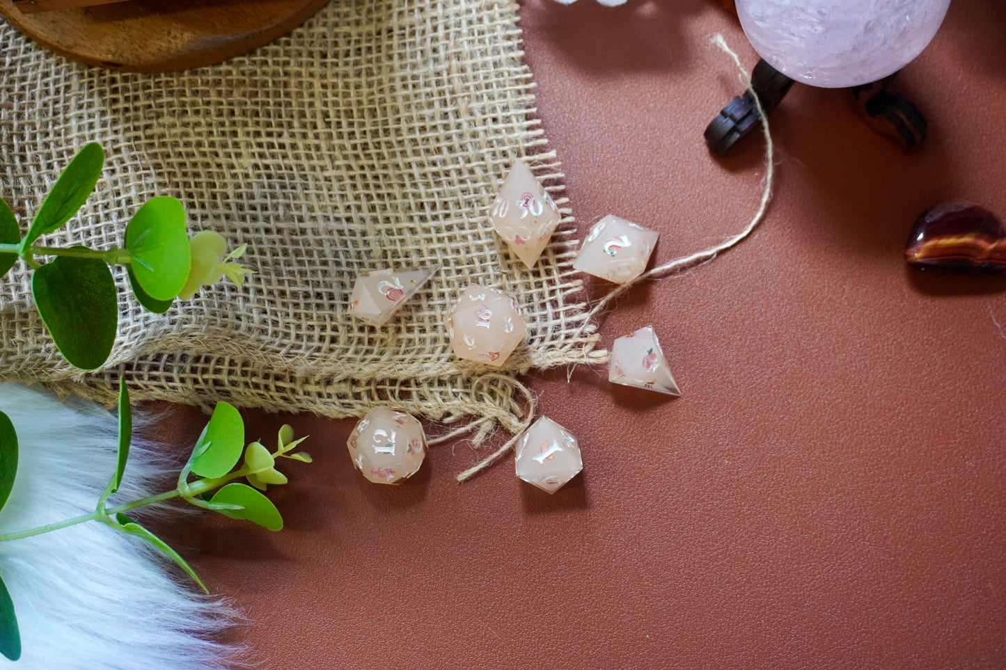 Peachy dream dice set