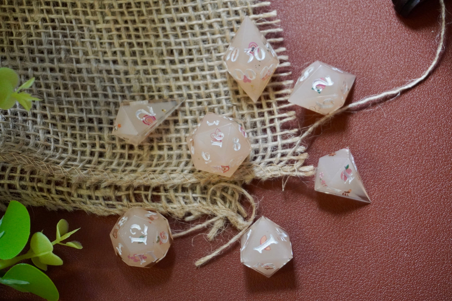 Peachy dream dice set